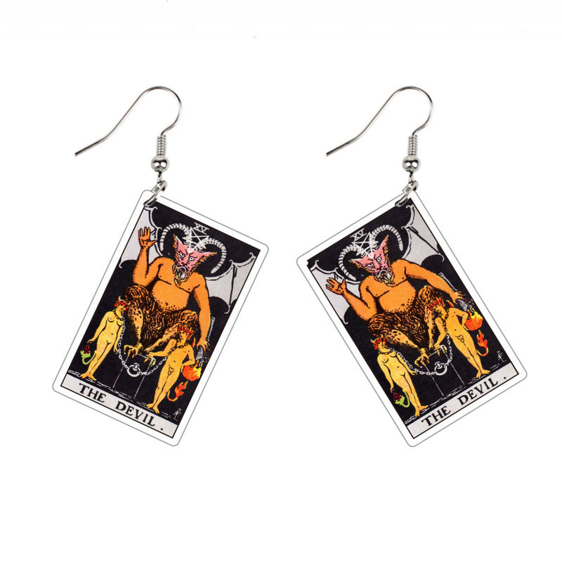 Double-sided Vintage Tarot Earrings