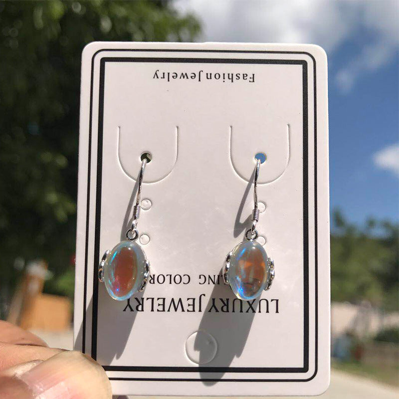 Moon Stone Drop Earrings