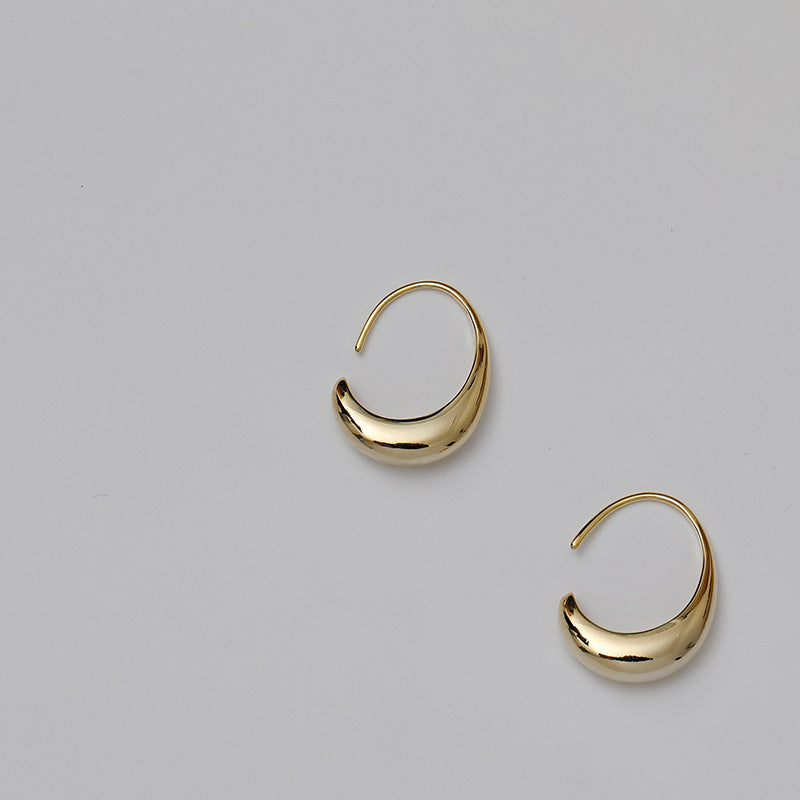 14K gold coated glossy drop earrings