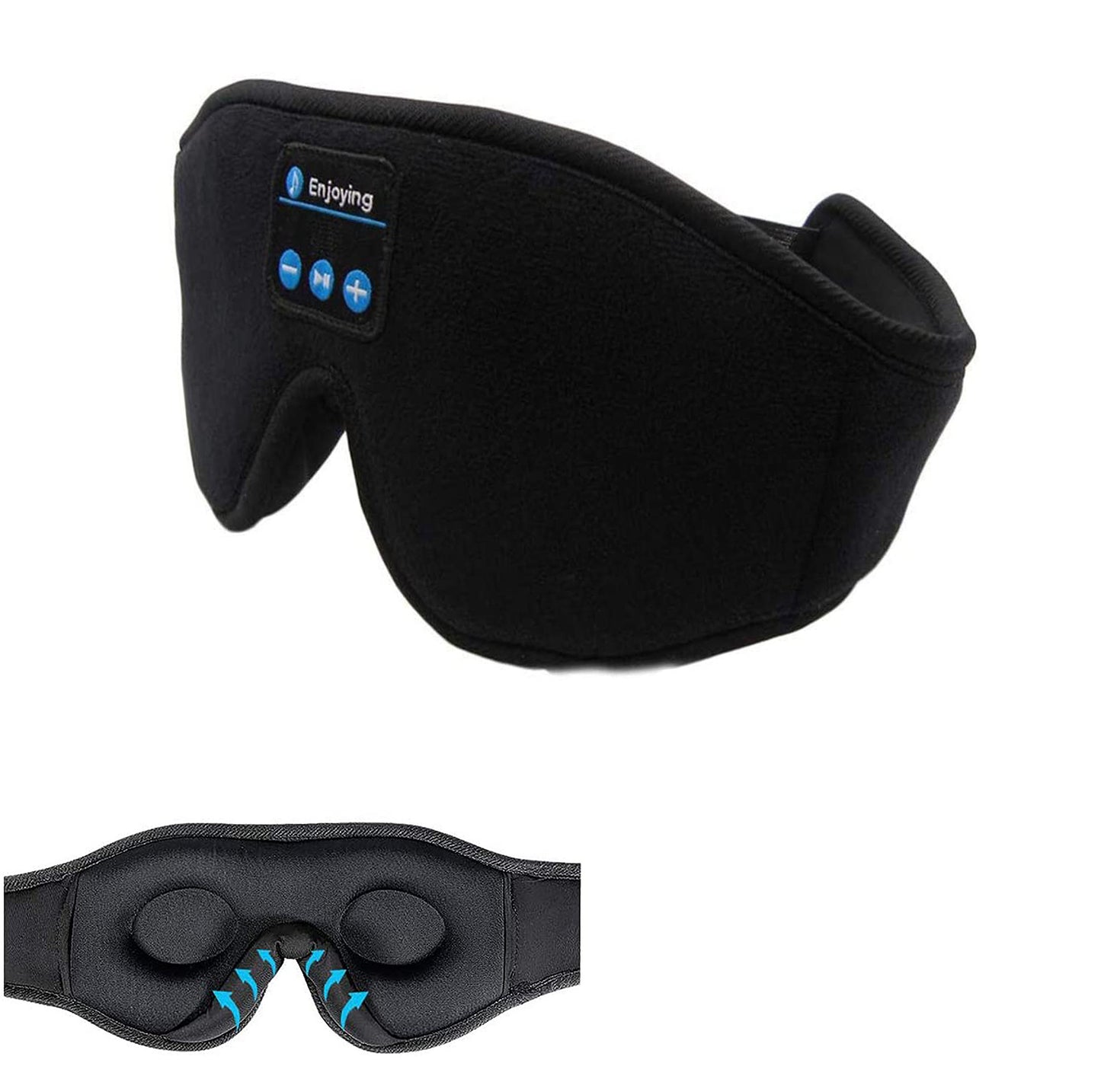 Perfect Peace Eye Mask - Affirmation, Meditation, & Sleep Eye Mask - Wireless Call Stereo Music Bluetooth Blackout