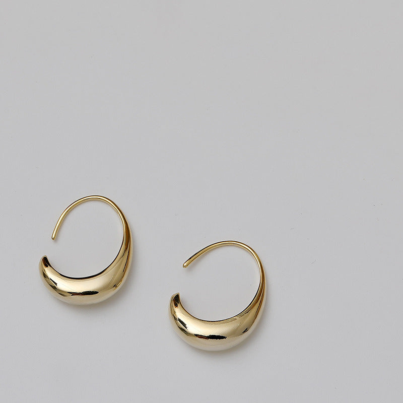 14K gold coated glossy drop earrings