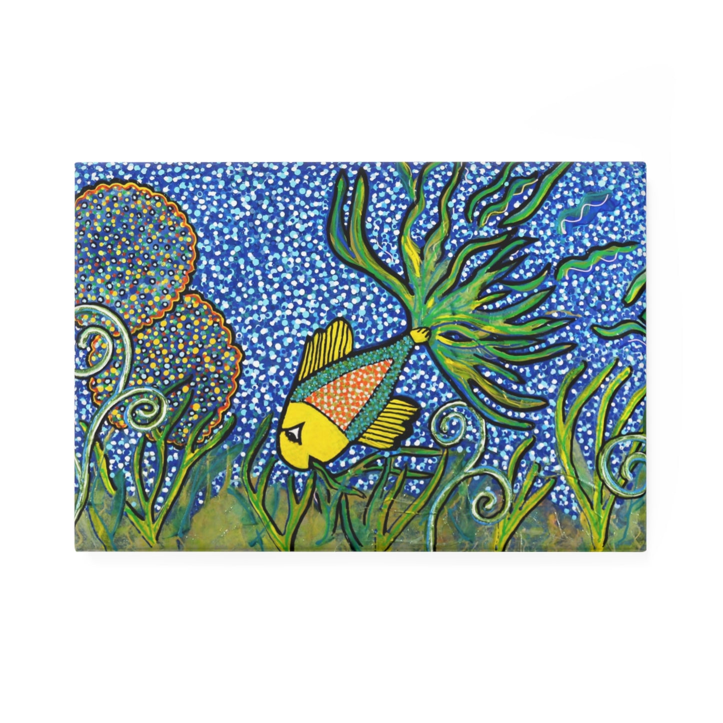 Colorful Underwater Scene Button Magnet - Ocean Art Decor (1 & 10 Pcs)