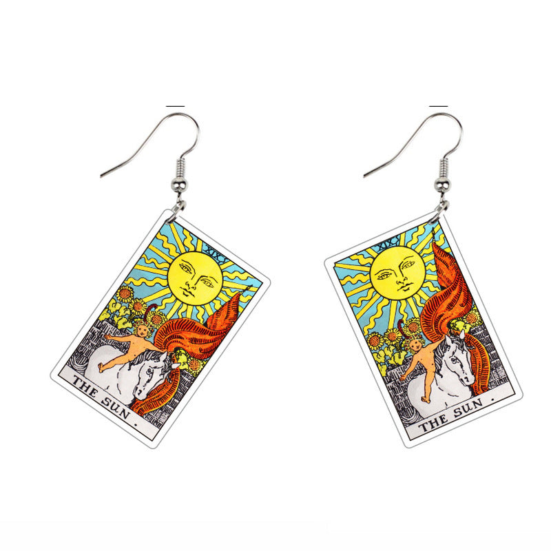 Double-sided Vintage Tarot Earrings