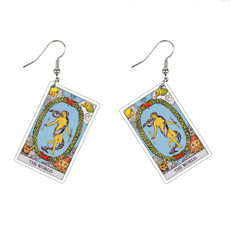 Double-sided Vintage Tarot Earrings