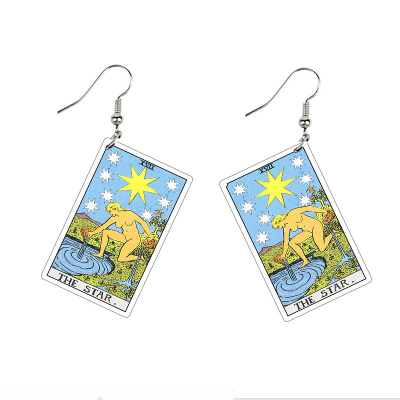 Double-sided Vintage Tarot Earrings