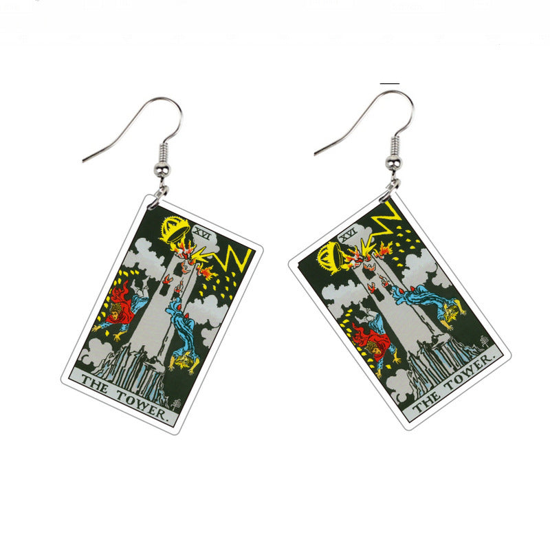 Double-sided Vintage Tarot Earrings