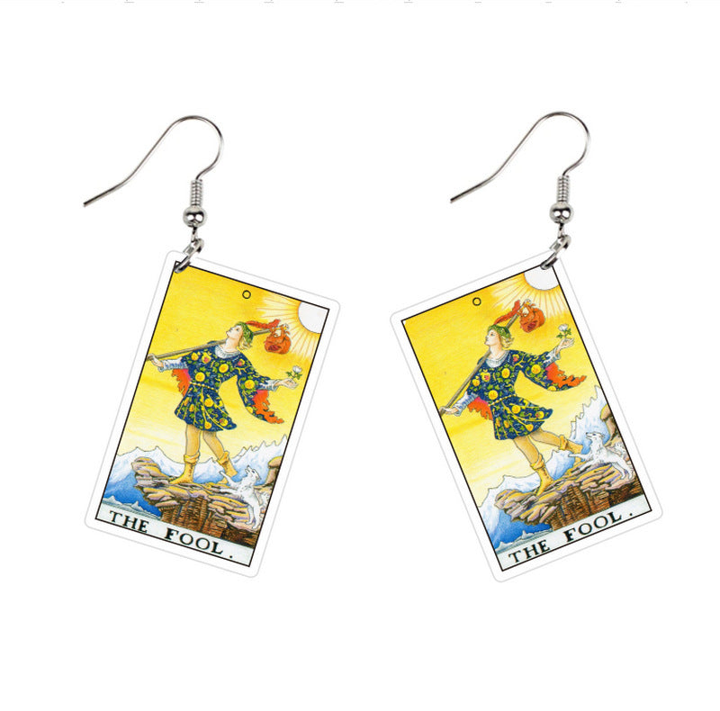 Double-sided Vintage Tarot Earrings