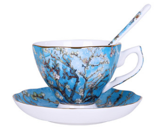 Luxury Van Gogh Ceramics Bone China Cup Tea Set